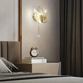 Swan Modern Gold Plug in Wall Lights - Clowas
